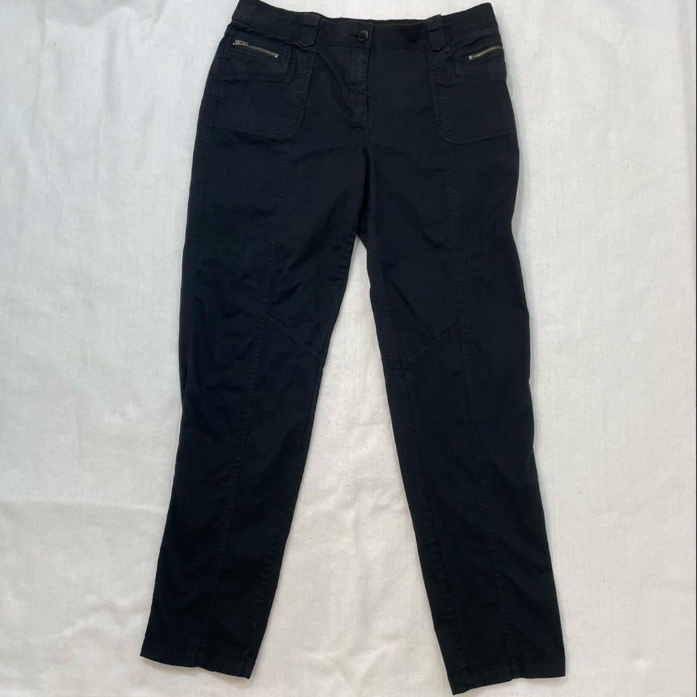Chico’s So Slimming black cotton sports outdoor trousers pockets hiking pants‍﻿﻿